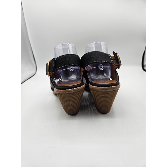 EURO‎ SOFT by SOFFT Mendi Black Block Heel Open Toe Leather Shoe 10M - Picture 7 of 14